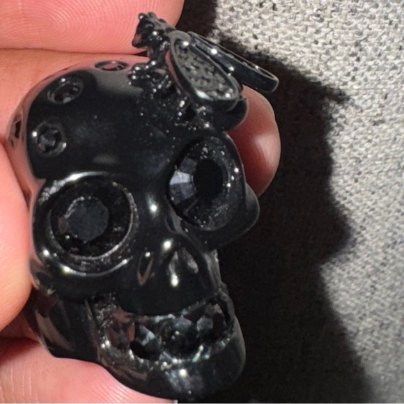 Alexander McQueen Black Skull Ring